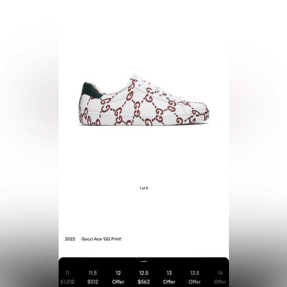 Gucci white ghost ace low sneakers 497094 - Picture 12 of 12